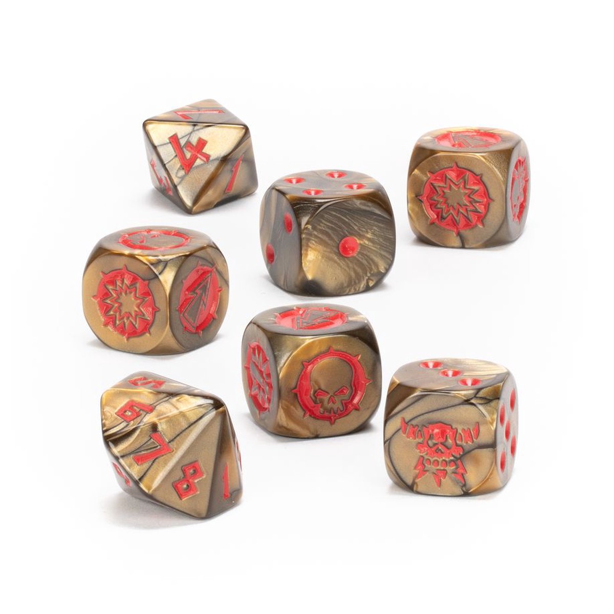 Chaos Dwarf Blood Bowl Team Dice Set