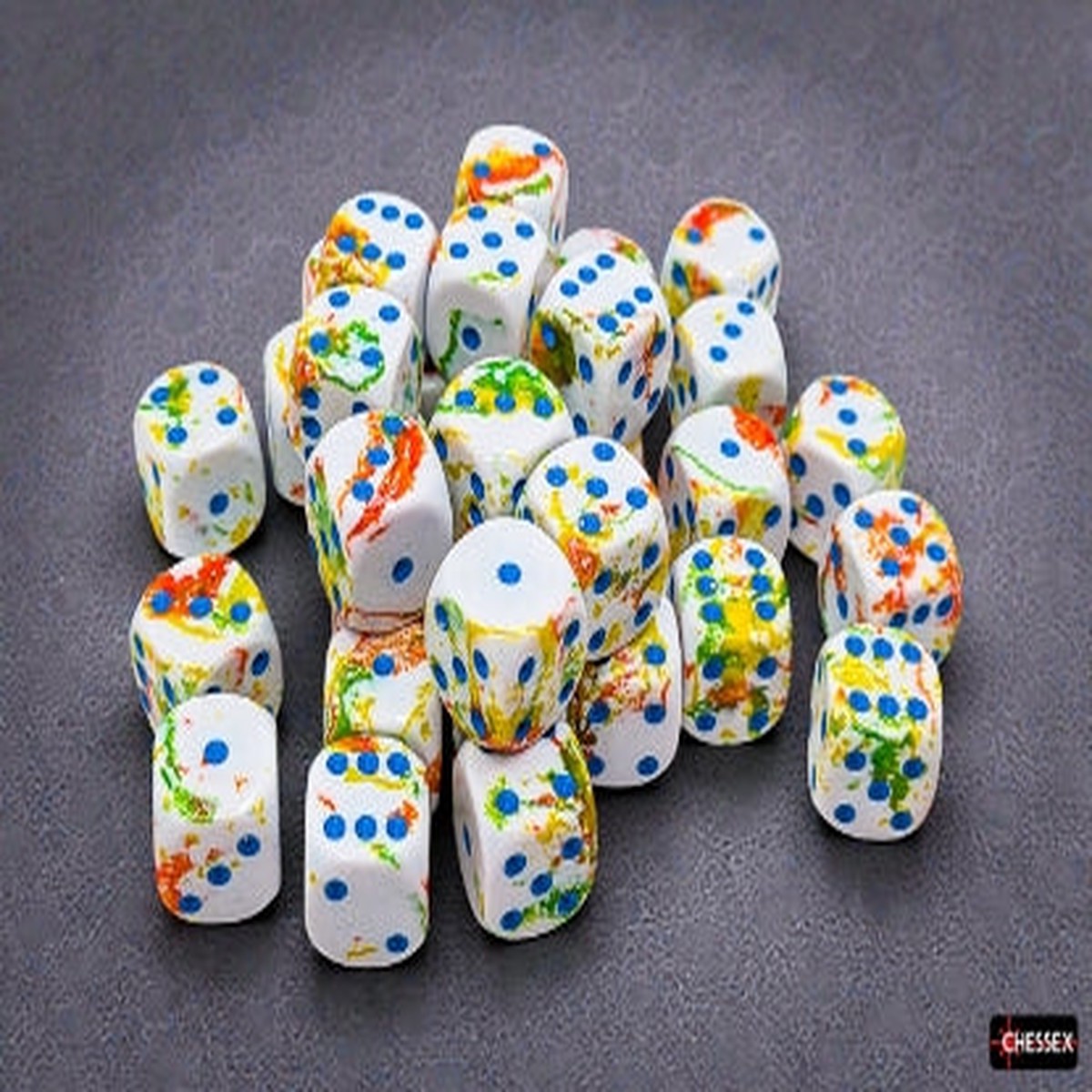Chessex: Brush 36D6 Wavebreak/Gold 12mm