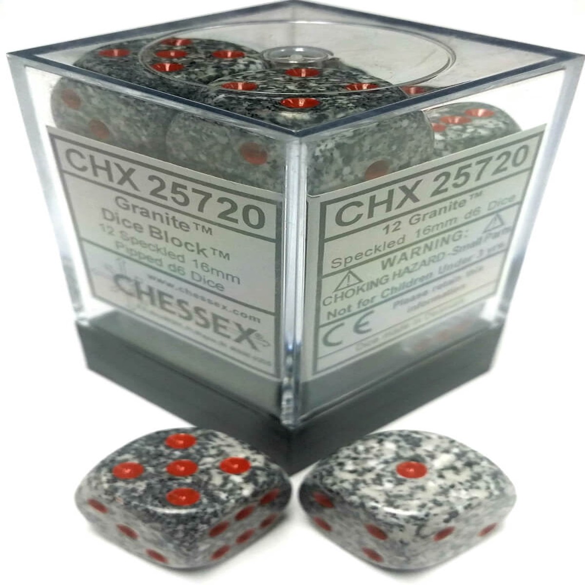 Chessex Dice: Speckled: 16mm D6 Granite (12)