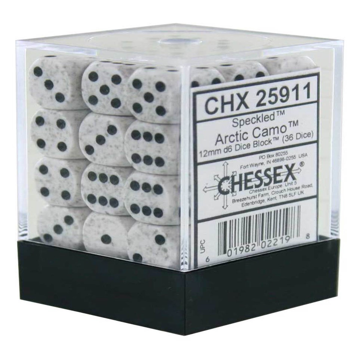 Chessex Dice: Speckled: Artic 12mm D6 Block (36)