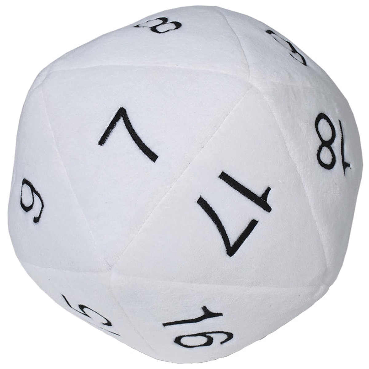 Dungeons & Dragons: Jumbo Plush D20 Die White and Black