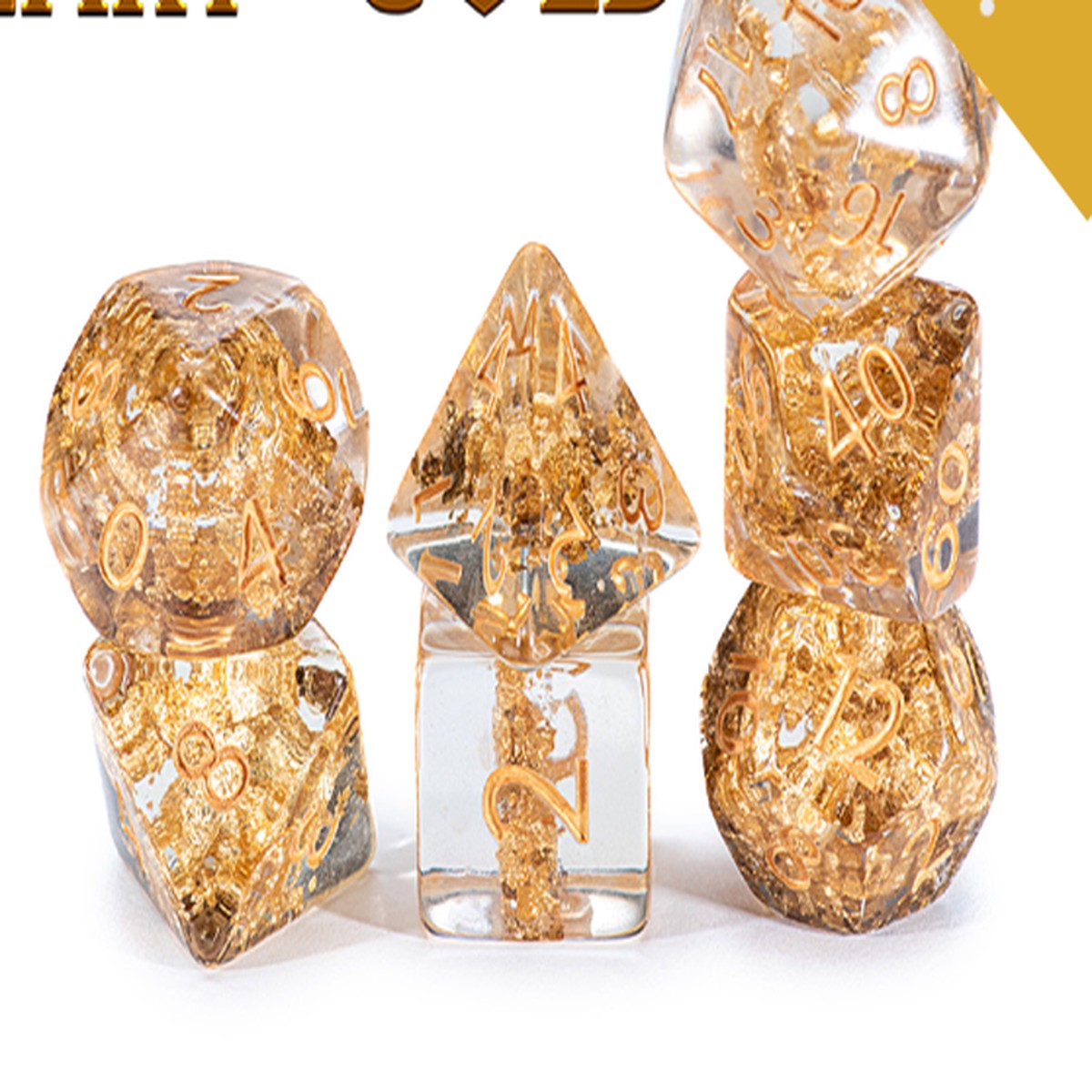 Gate Keeper Dice: Heart of Gold Neutron Dice 7 Die Set