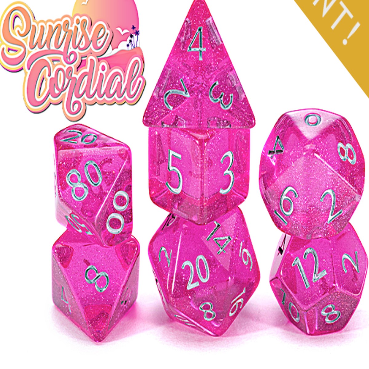 Gate Keeper Dice: Sunrise Cordial Holographic Dice 7 Die Set
