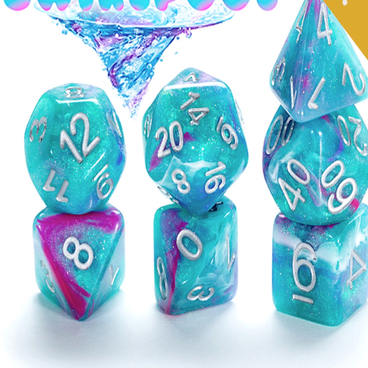 Gate Keeper Dice: Swirlpool Aether Dice 7 Die Set