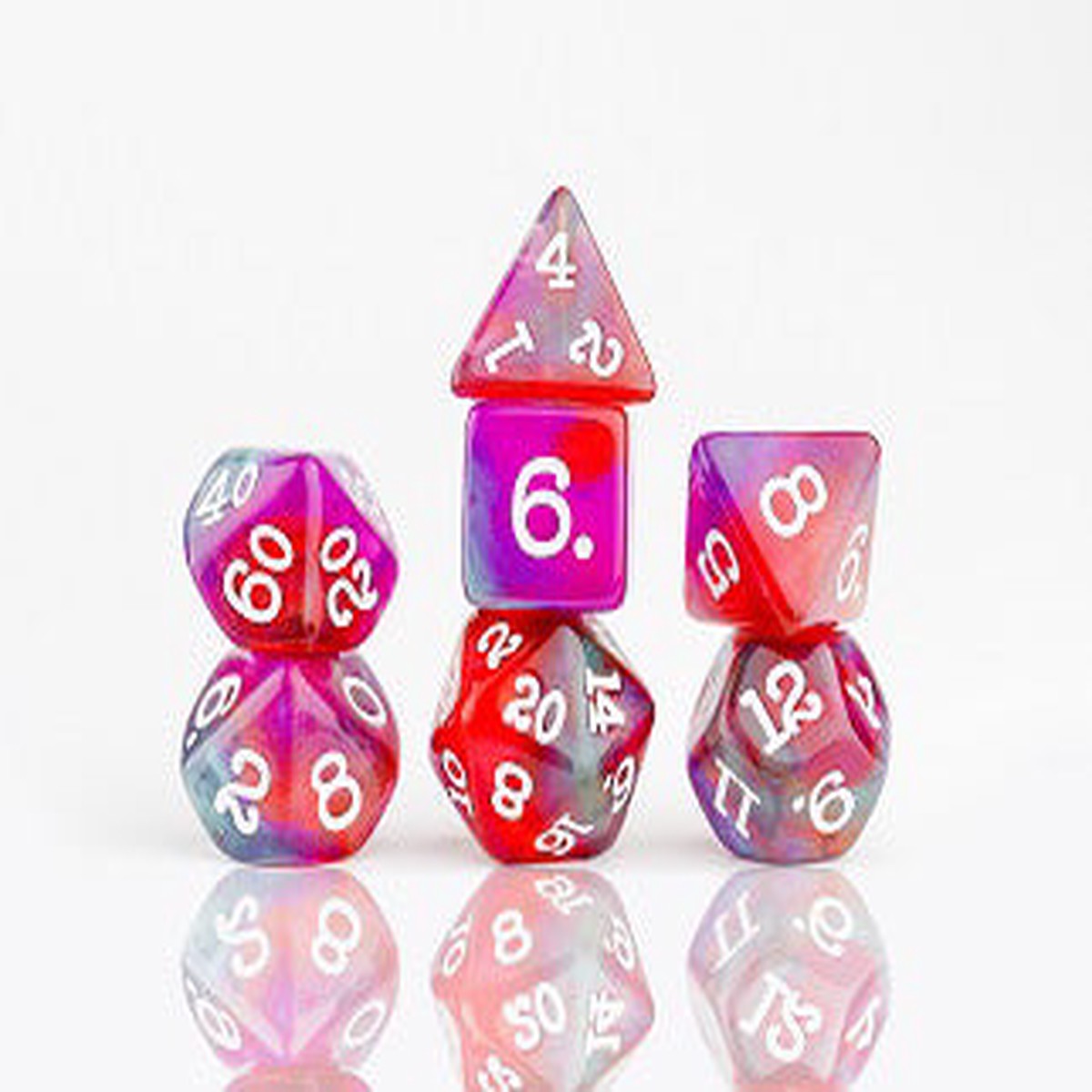 Sirius Dice RPG Dice Set (7): Dragonfruit