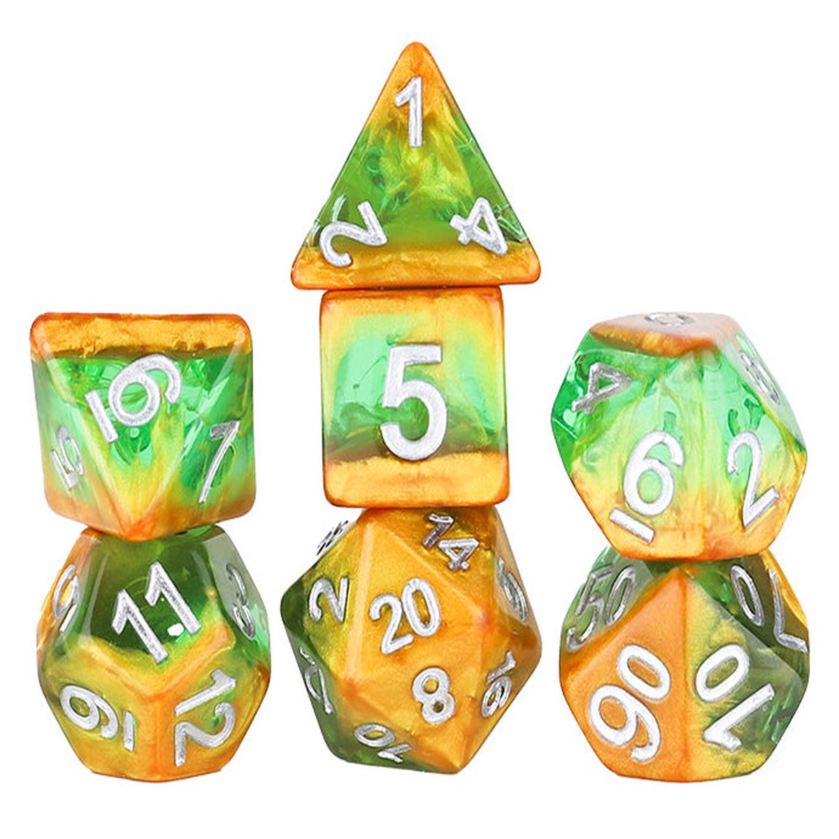 Sirius Dice RPG Dice Set (7): Rainforest