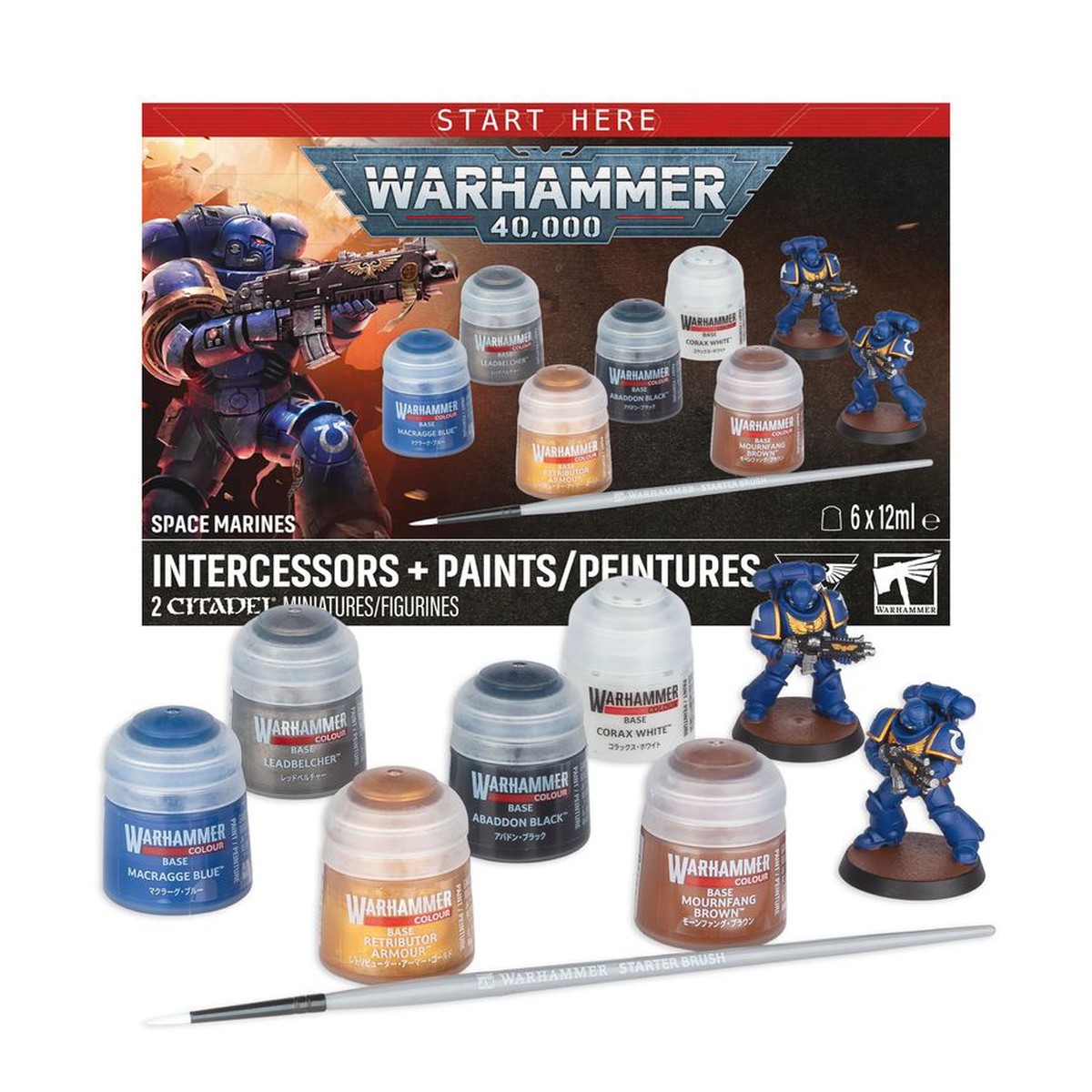Hot Sale Warhammer 40,000 Space Marines: Intercessors + Paints