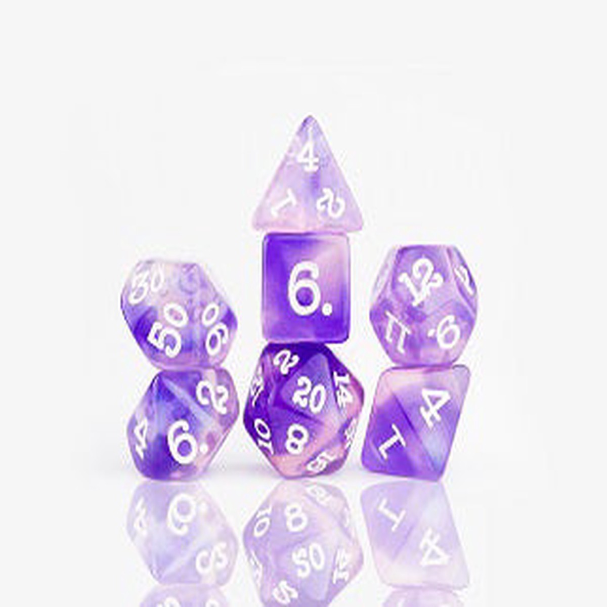 Sirius Dice RPG Dice Set (7): Purple Glaze