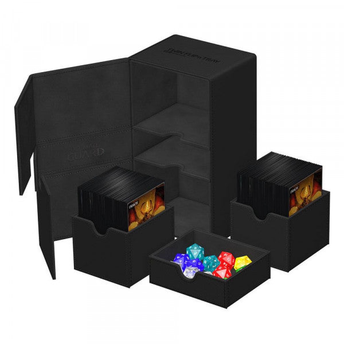 Ultimate Guard Twin Flip n Tray Monocolor 200+ Black