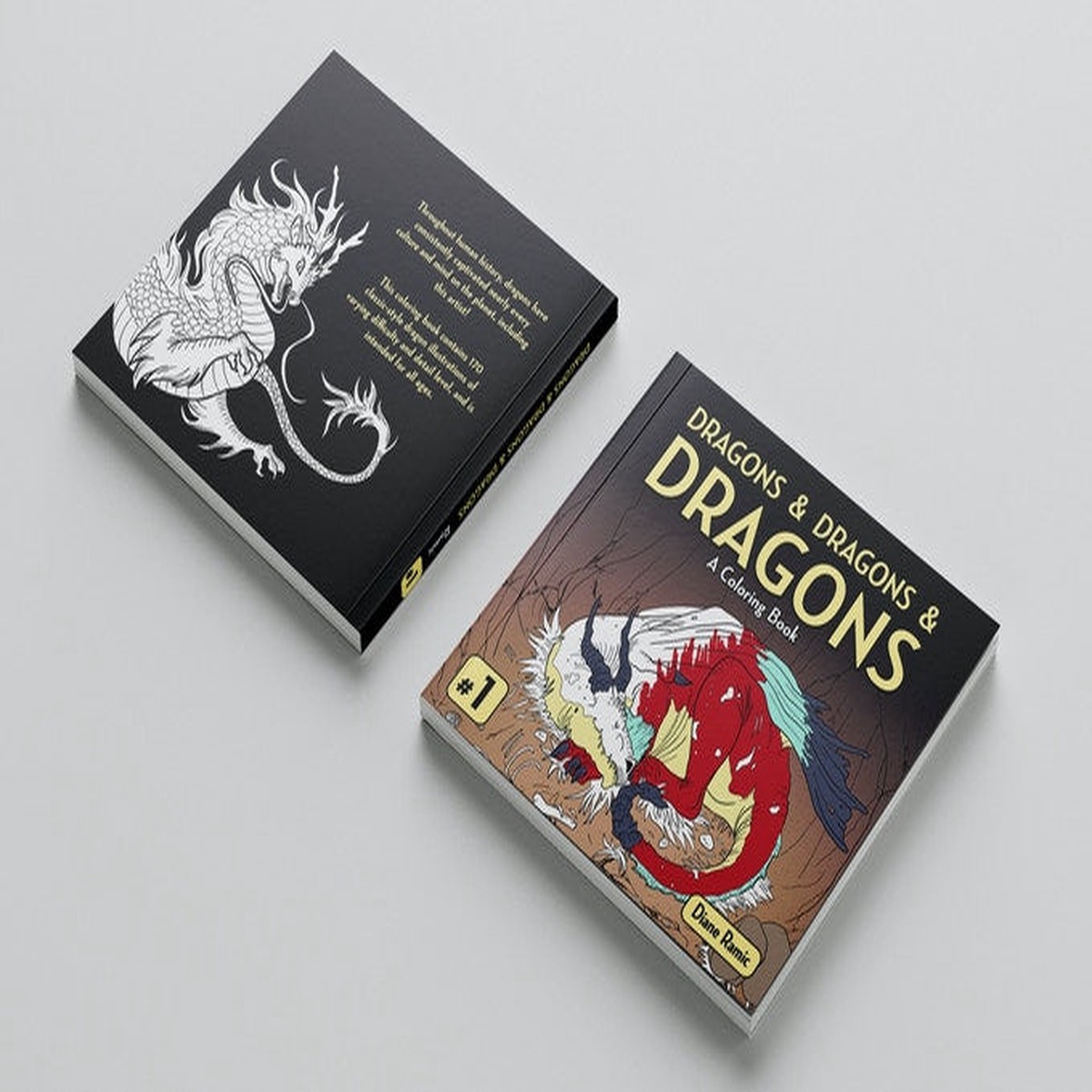 Dragons & Dragons & Dragons A Coloring Book #1