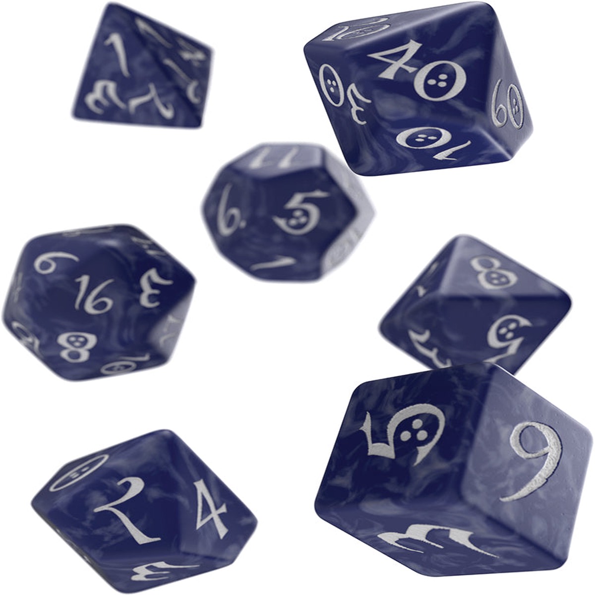 Classic RPG Dice Set Colbalt/White (7)