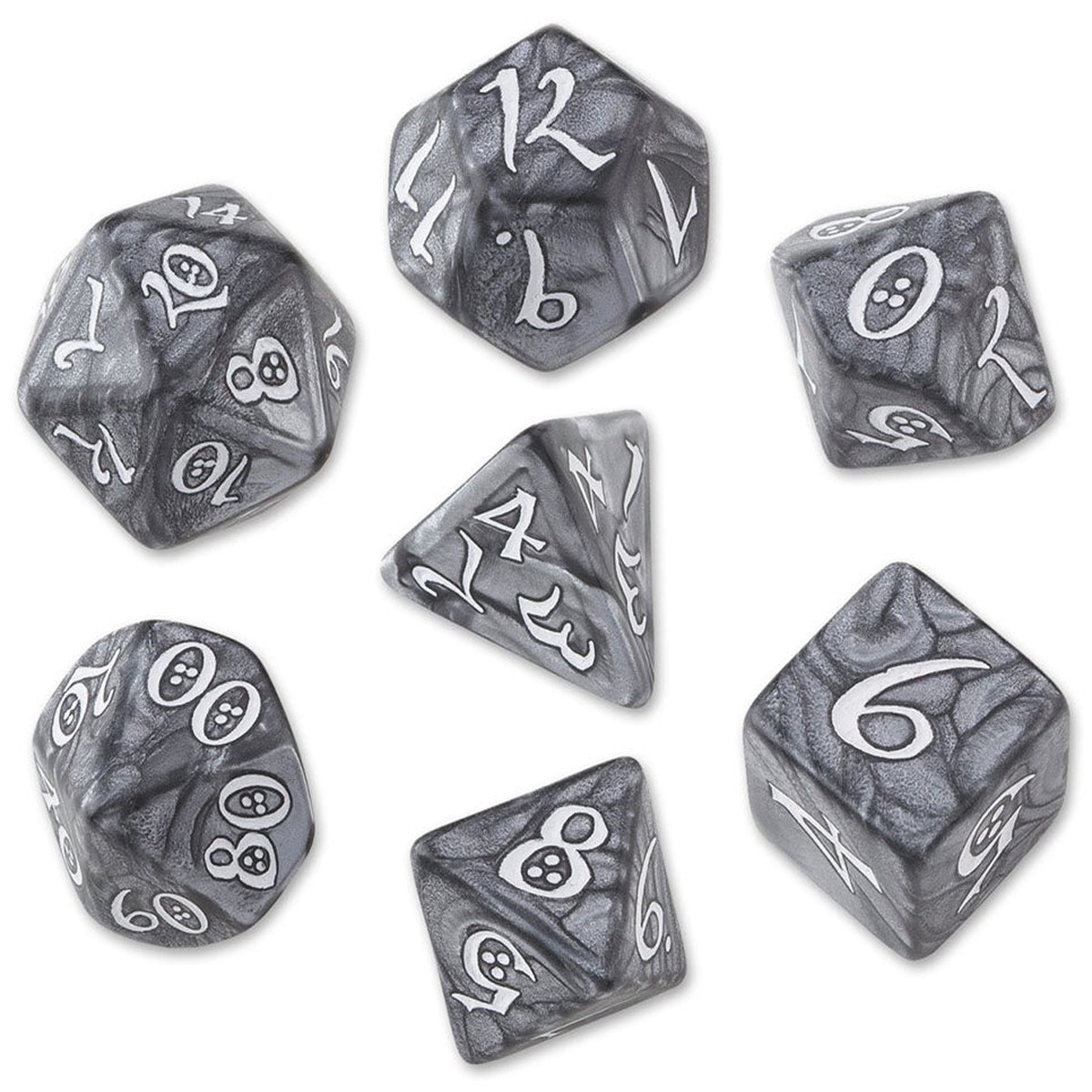 Classic RPG Dice Set Smoky/White (7)