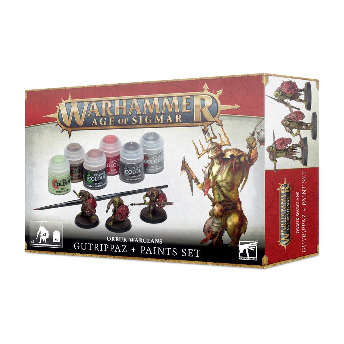 Warhammer Age of Sigmar: Orruk Warclans Gutrippaz + Paint Set