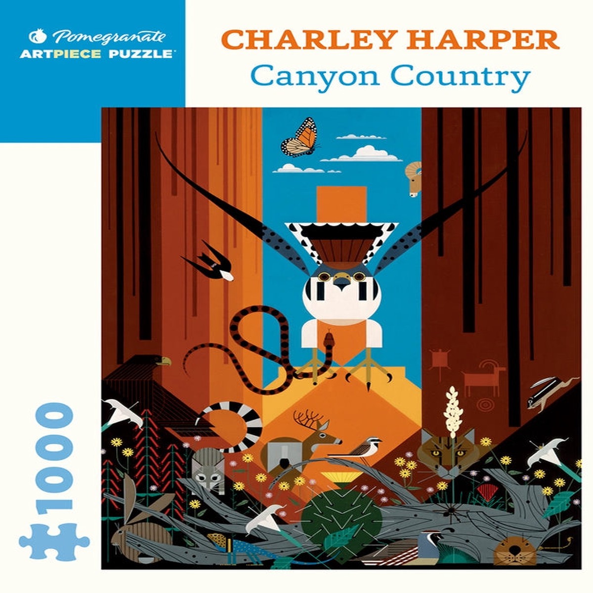 Pomegranate Artpiece Puzzle: 1000 Pieces - Charley Harper - Canyon Country