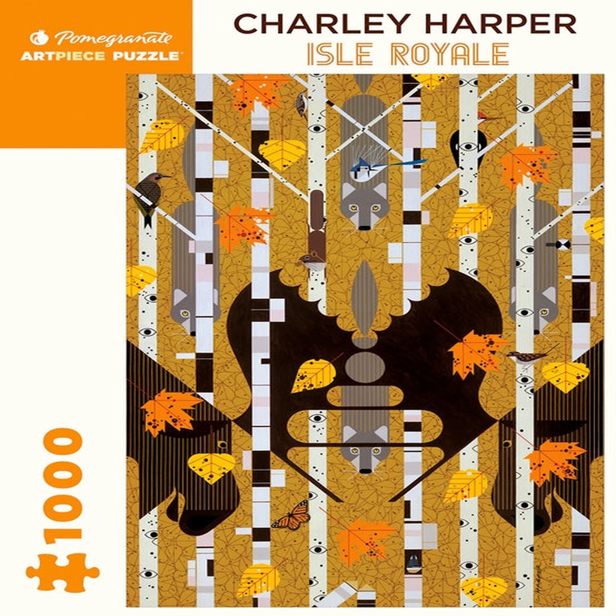 Pomegranate Artpiece Puzzle: 1000 Pieces - Charley Harper - Isle Royale