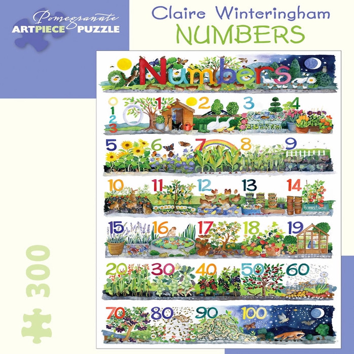 Pomegranate Artpiece Puzzle: 300 Pieces - Claire Winteringham - Numbers