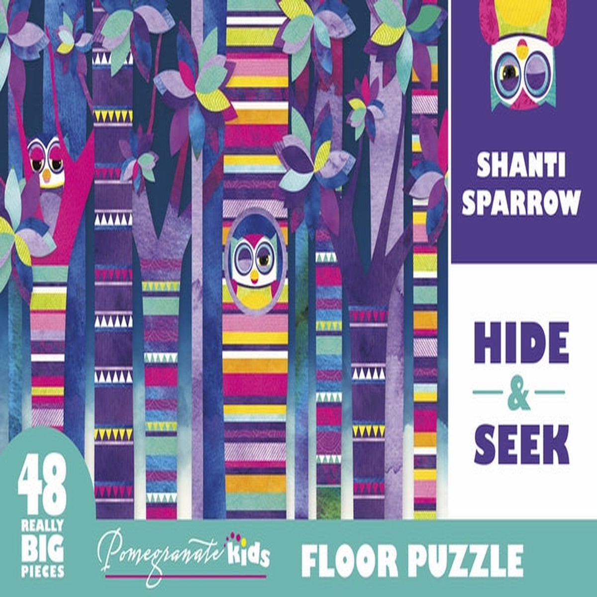 Pomegranate Artpiece Puzzle: Floor Puzzle - Shanti Sparrow - Hide & Seek