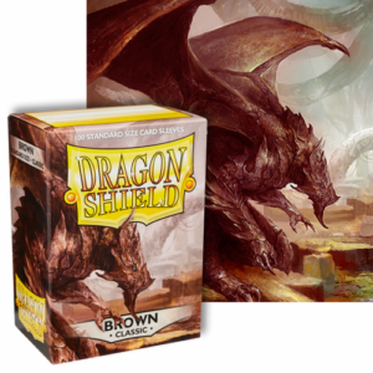 Dragon Shields: (100) Classic Brown