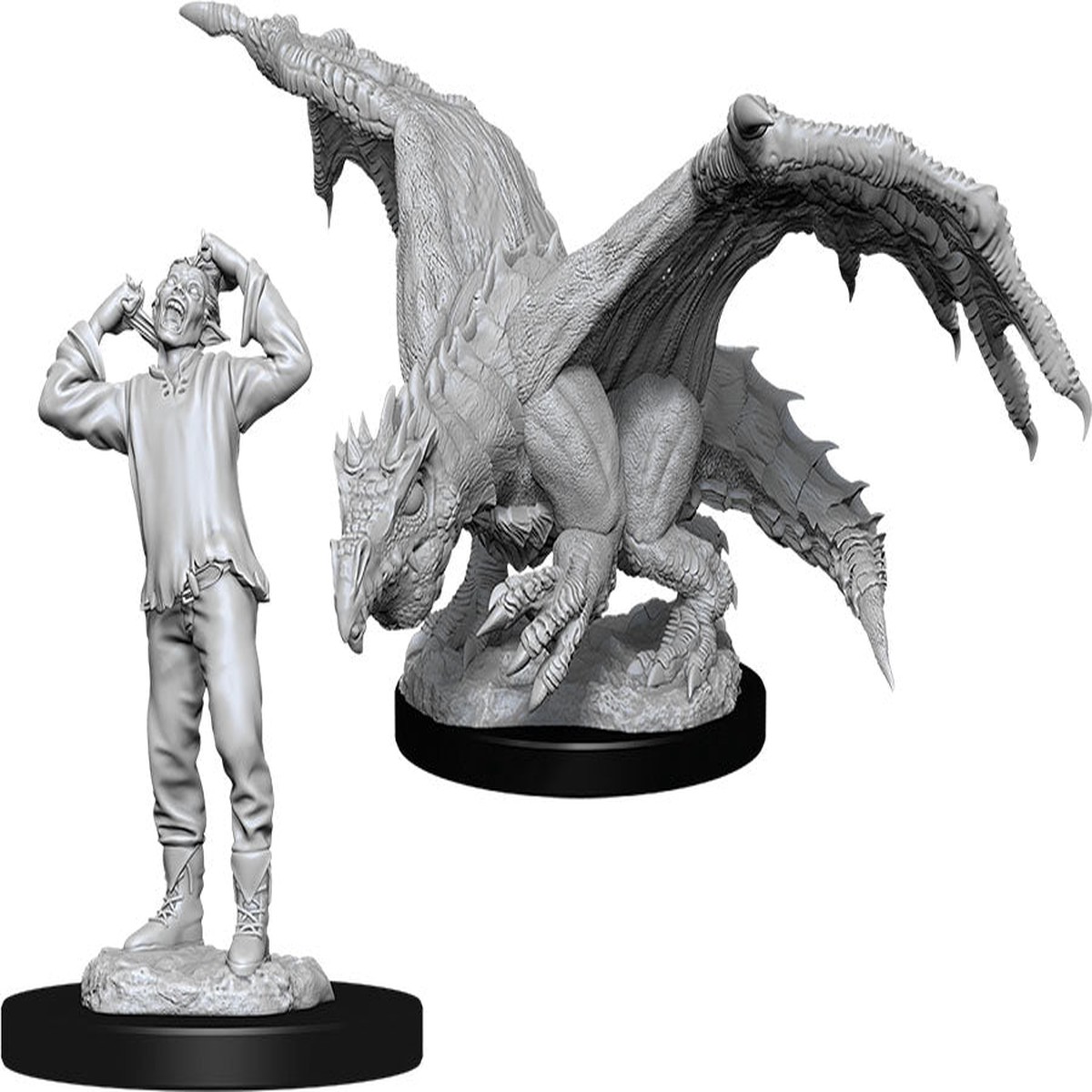 D & D Nolzur`s Marvelous Unpainted Miniatures: W11 Green Dragon Wyrmling & Afflicted Elf