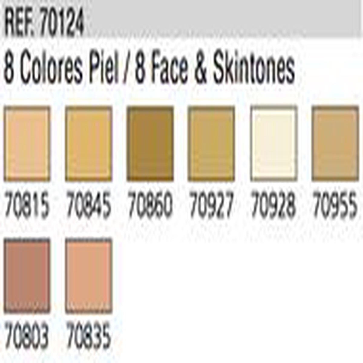 Vallejo Model Color Set: Face and Skin Tones (8)