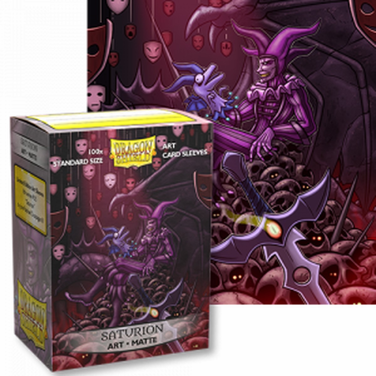 Dragon Shields: (100) Matte Art Sleeves - Saturion Portrait