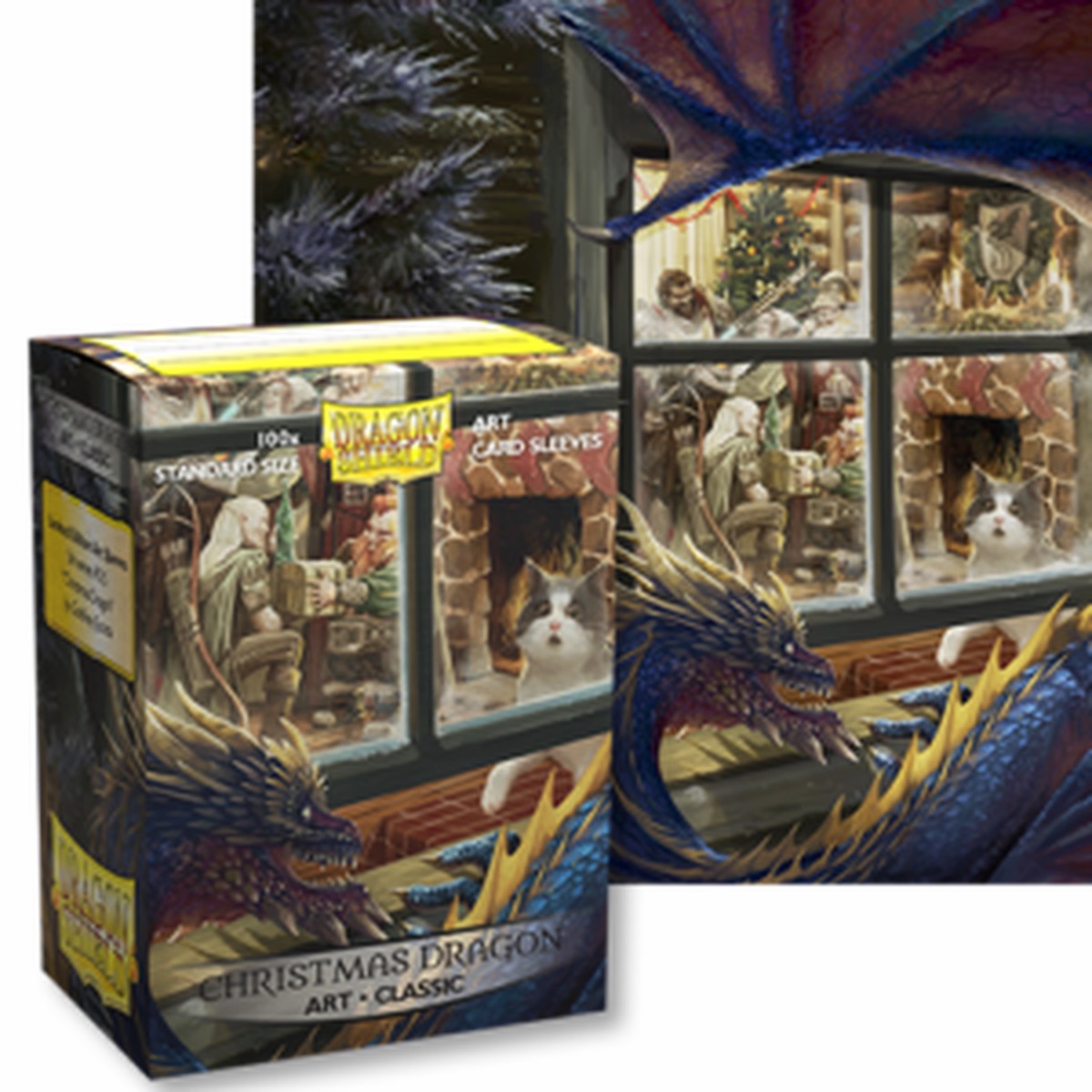 Dragon Shields: (100) Art Sleeves - Christmas Dragon