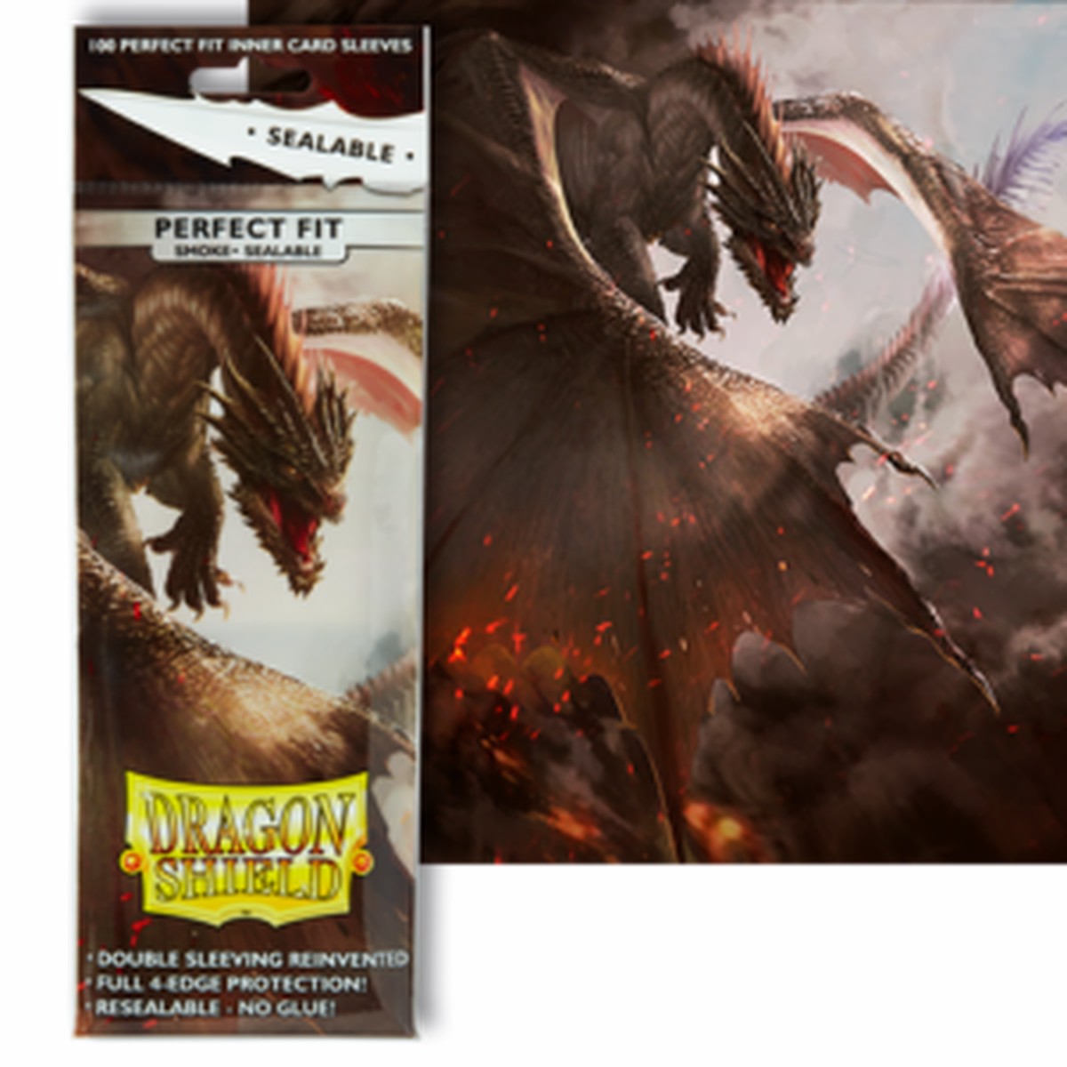 Dragon Shields Perfect Fit Sealable: (100) Smoke