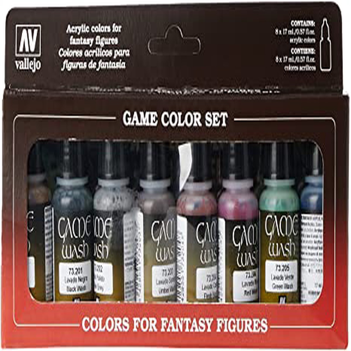 Vallejo Auxiliary Products: Washes Set (8)
