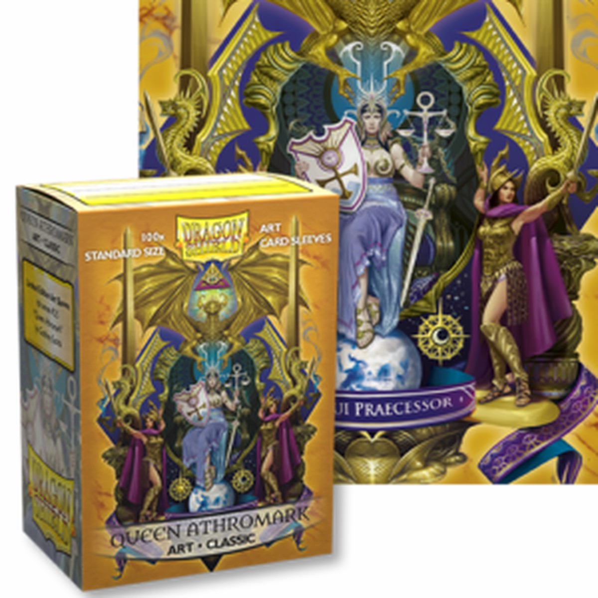 Dragon Shields: (100) Art Sleeves Classic Queen Athromark - Coat of Arms