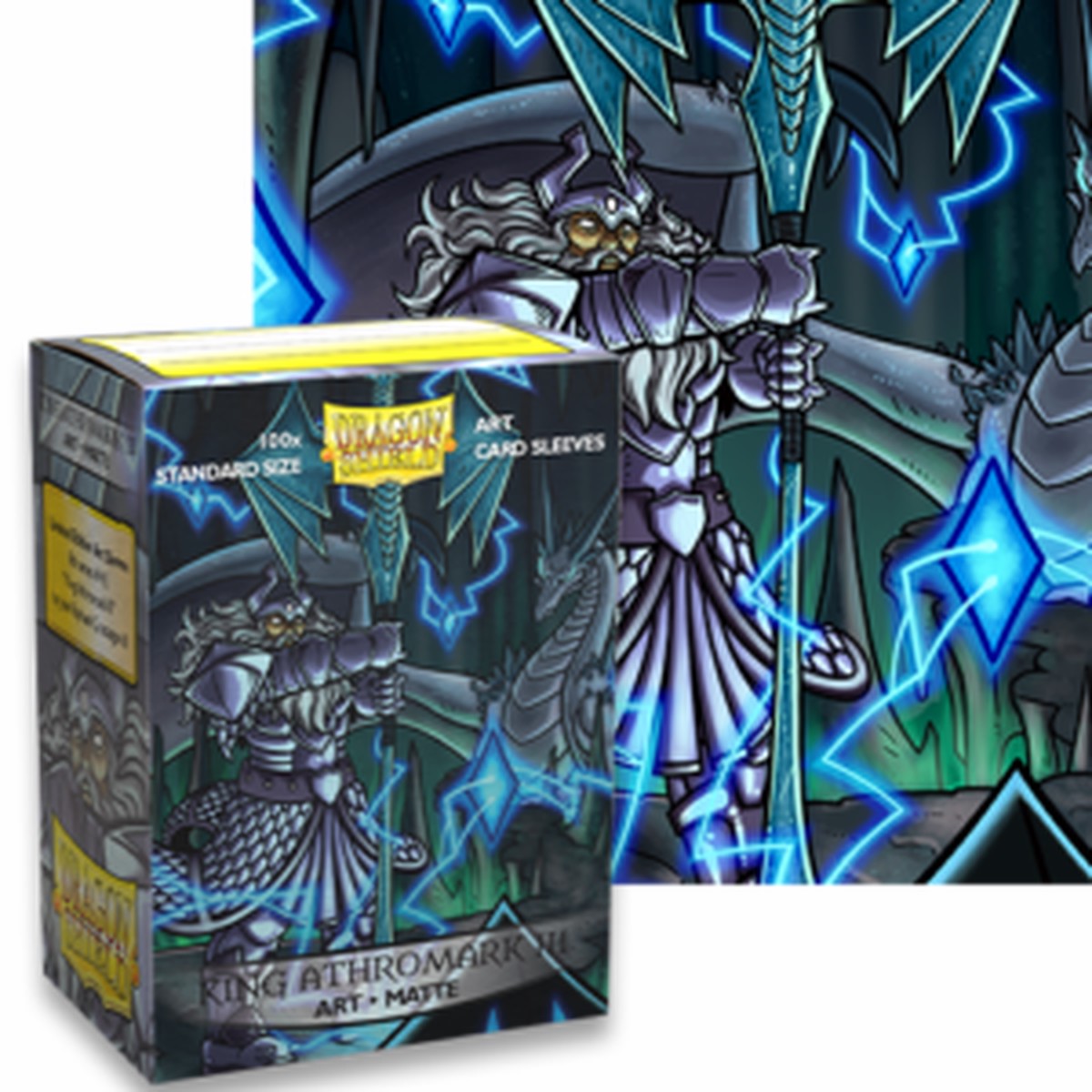 Dragon Shields: (100) Matte Art - King Athromark III Portrait