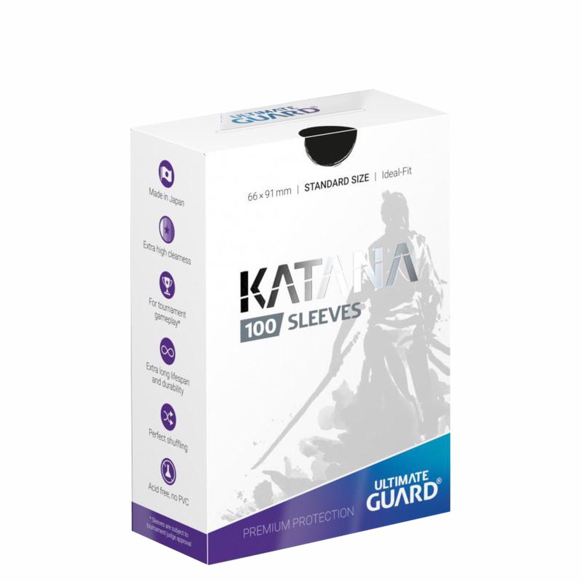 Ultimate Guard Sleeves Katana Black 100-Count