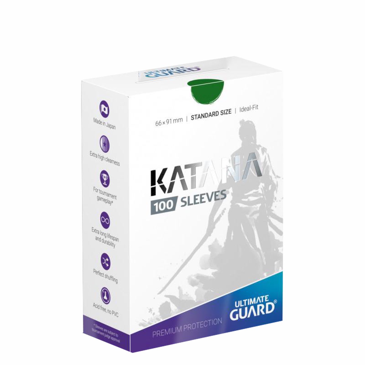 Ultimate Guard Sleeves Katana Green 100-Count