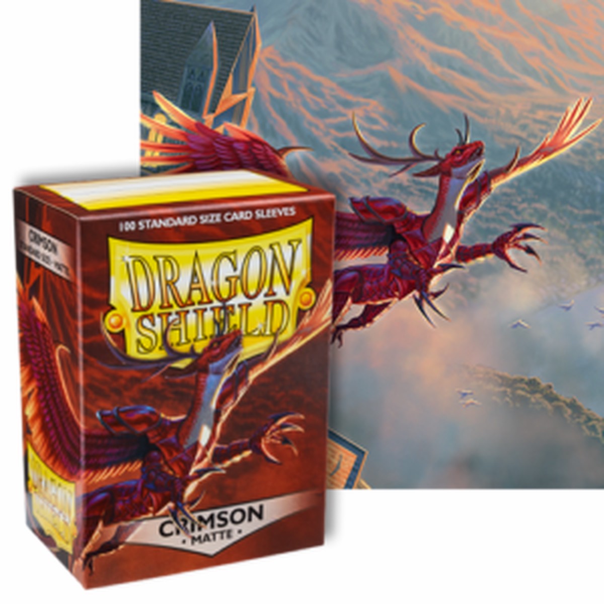 Dragon Shields: (100) Matte Crimson