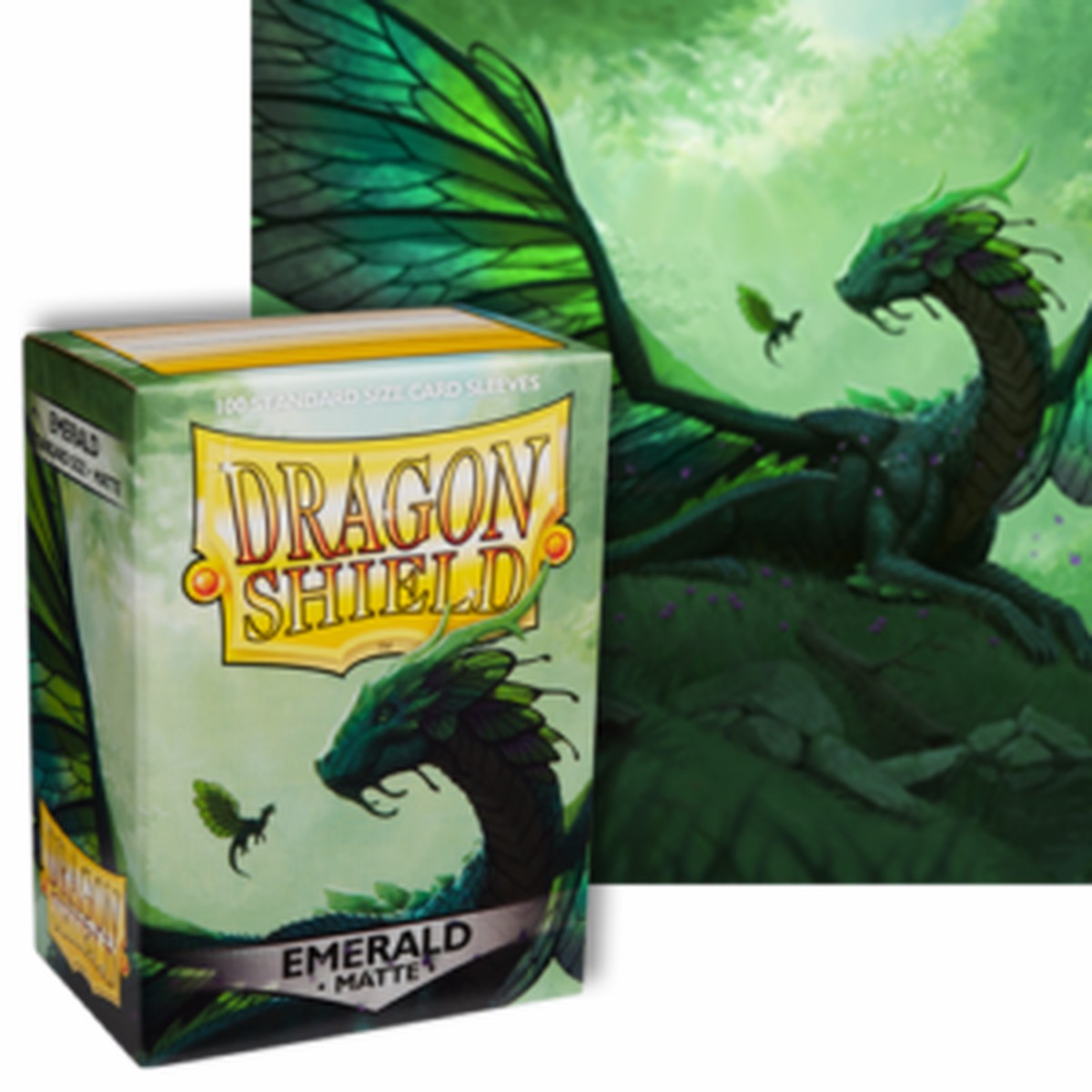 Dragon Shields: (100) Matte Emerald