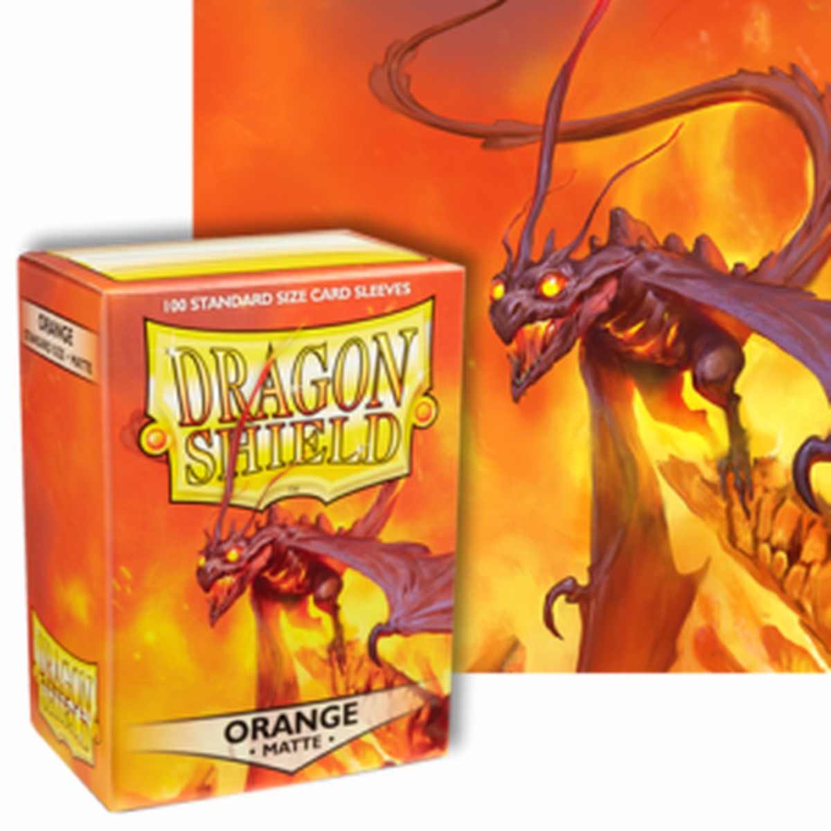 Dragon Shields: (100) Matte Orange