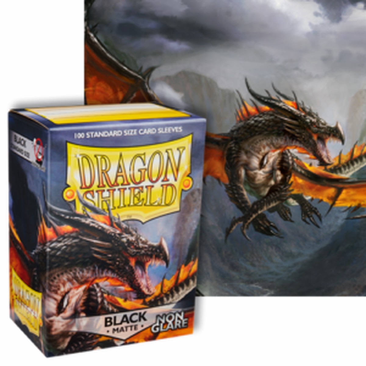 Dragon Shields: (100) Non Glare Matte Black