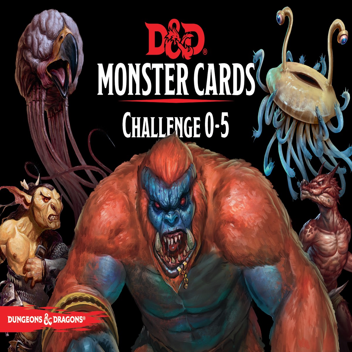 Dungeons & Dragons RPG: Monster Cards - Challenge 0-5 Deck (268 cards)