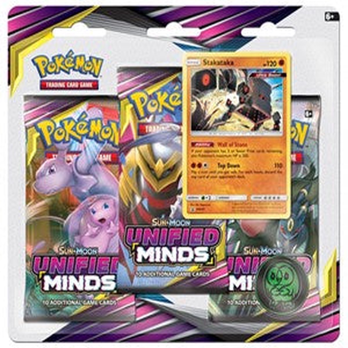 Pokemon TCG: Sun & Moon Unified Minds Three Booster Blister