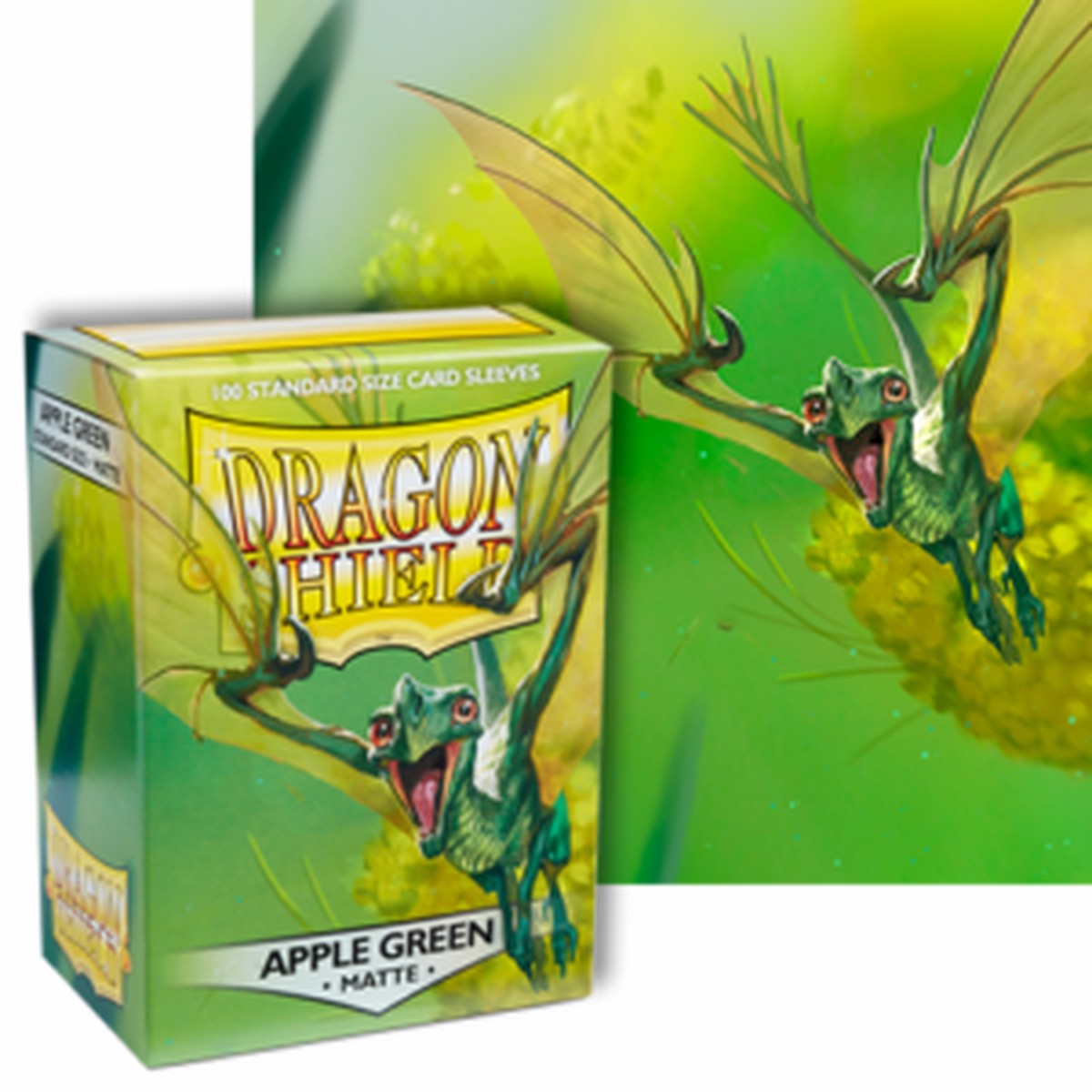 Dragon Shields: (100) Matte Apple Green