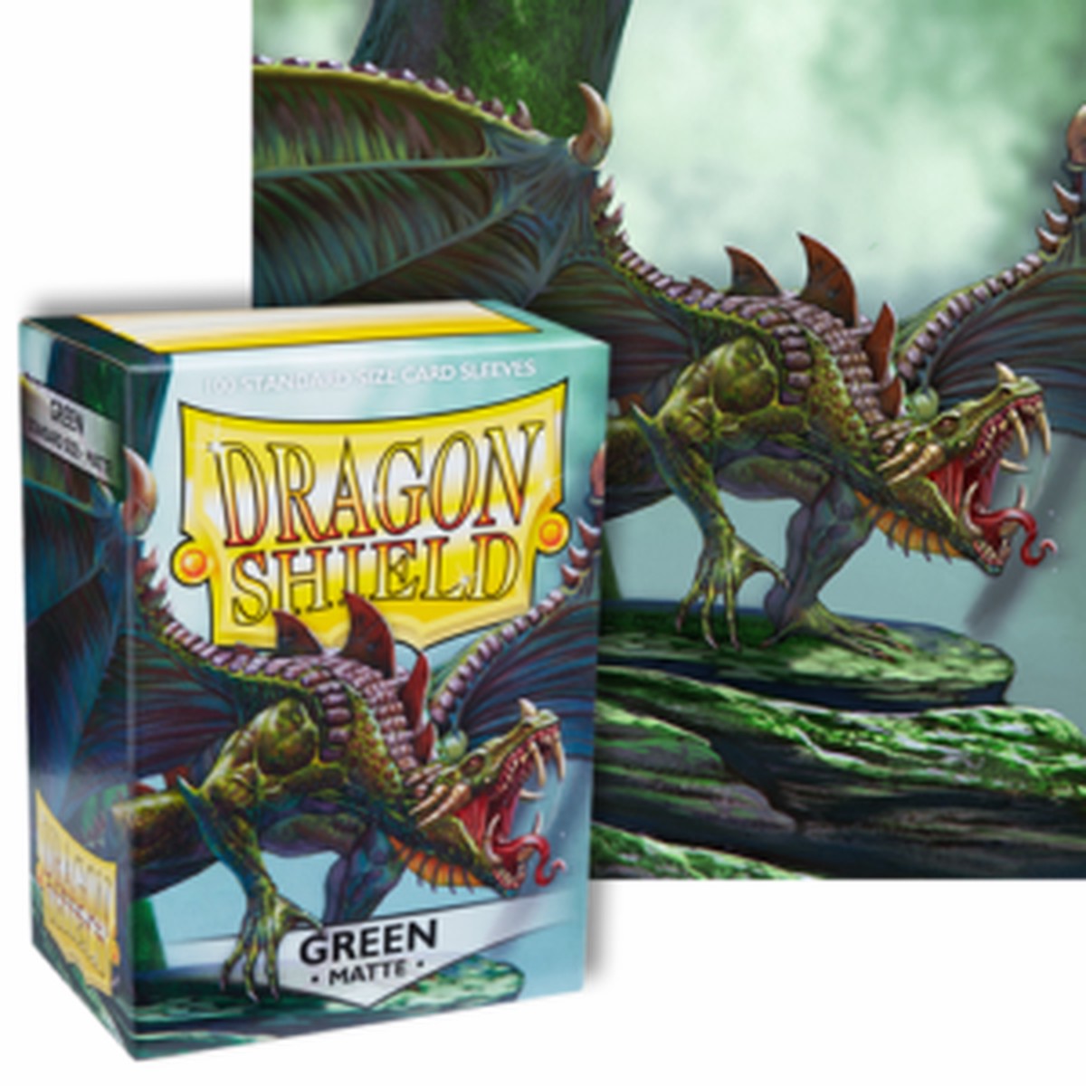 Dragon Shields: (100) Matte Green