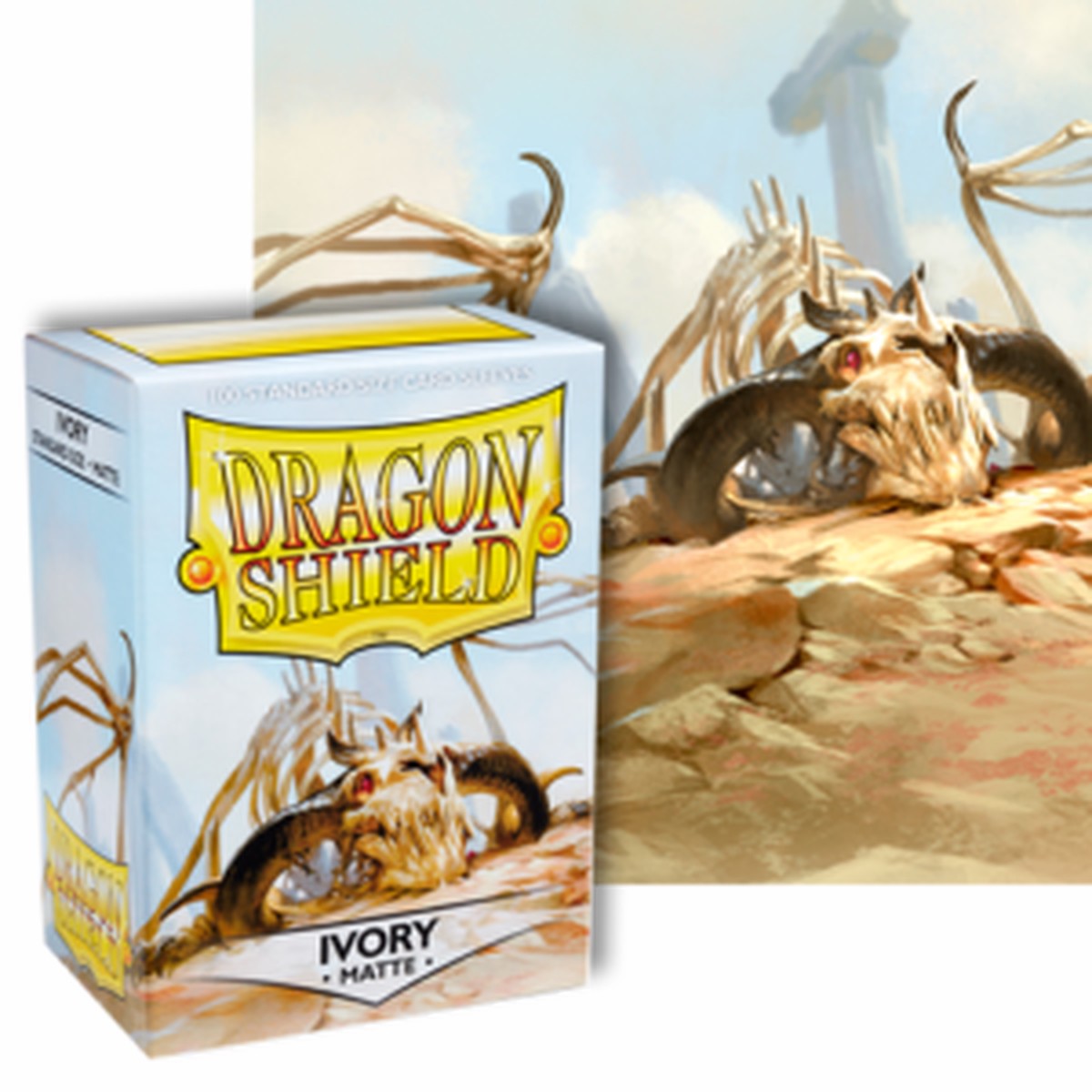 Dragon Shields: (100) Matte Ivory