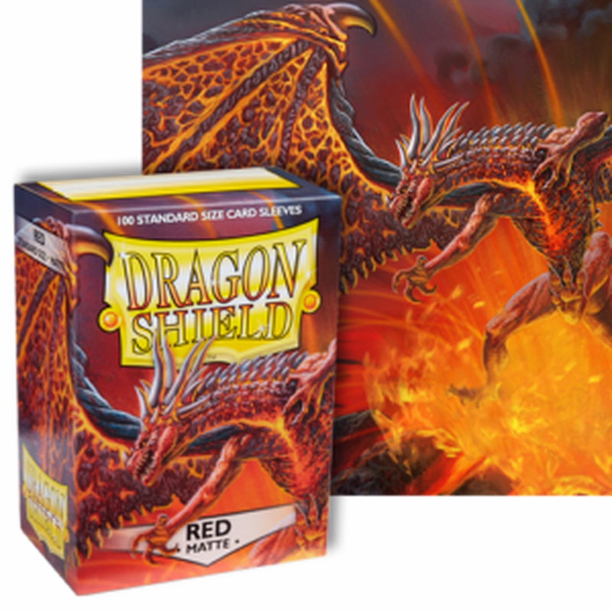 Dragon Shields: (100) Matte Red