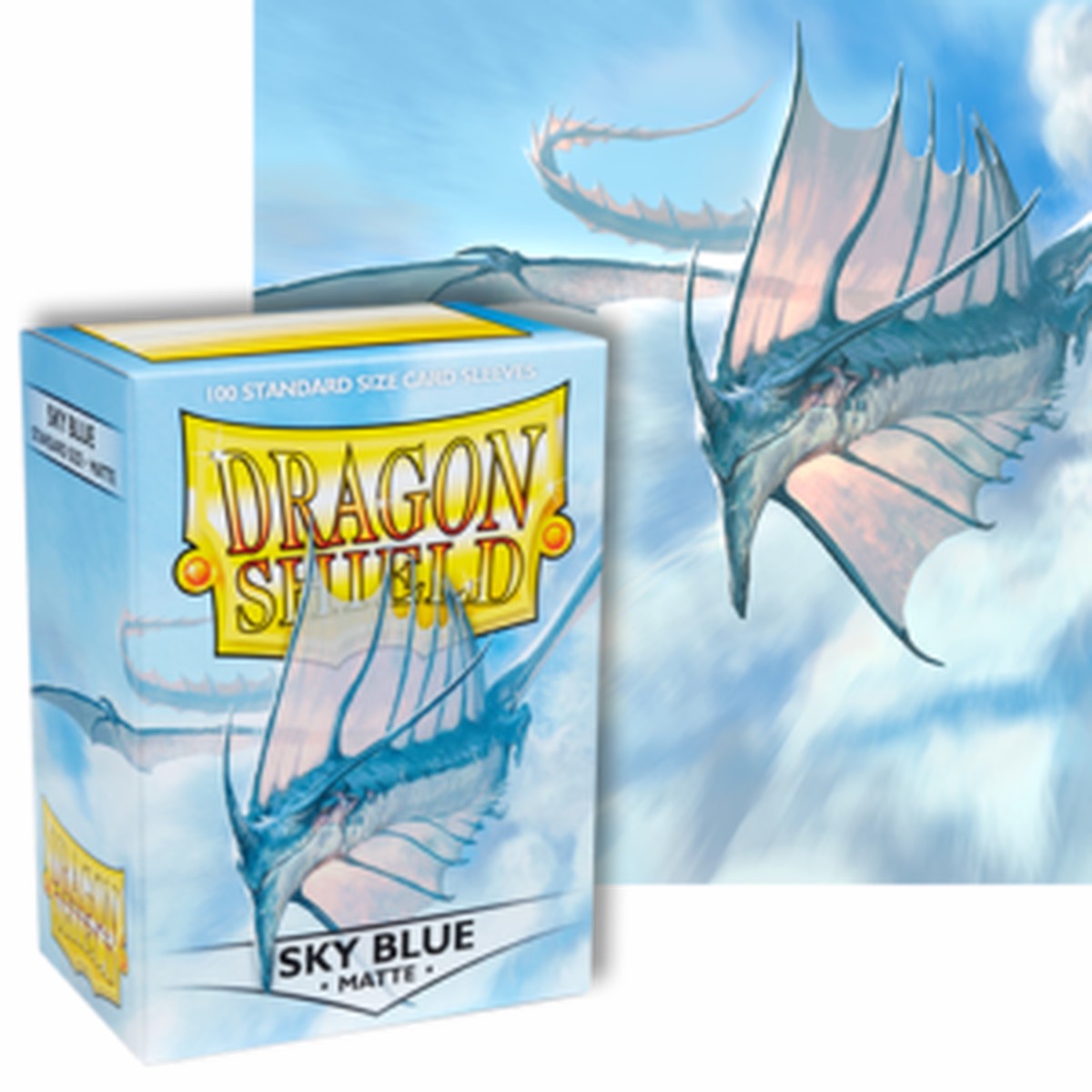 Dragon Shields: (100) Matte Sky Blue