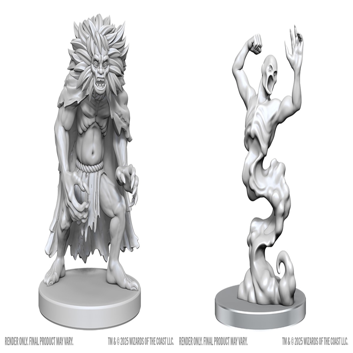 Hot Sale Dungeons & Dragons: Nolzur`s Marvelous Unpainted Miniatures - W28 Classic Wight & Classic Wraith