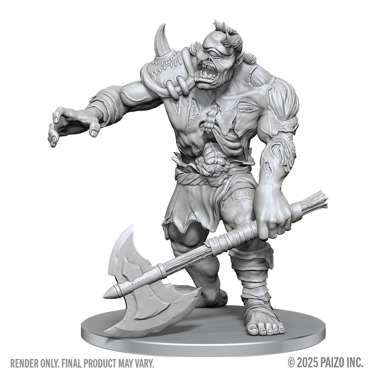 Hot Sale Pathfinder Battles Deep Cuts Unpainted Miniatures: W28 Dread Zombie Cyclops