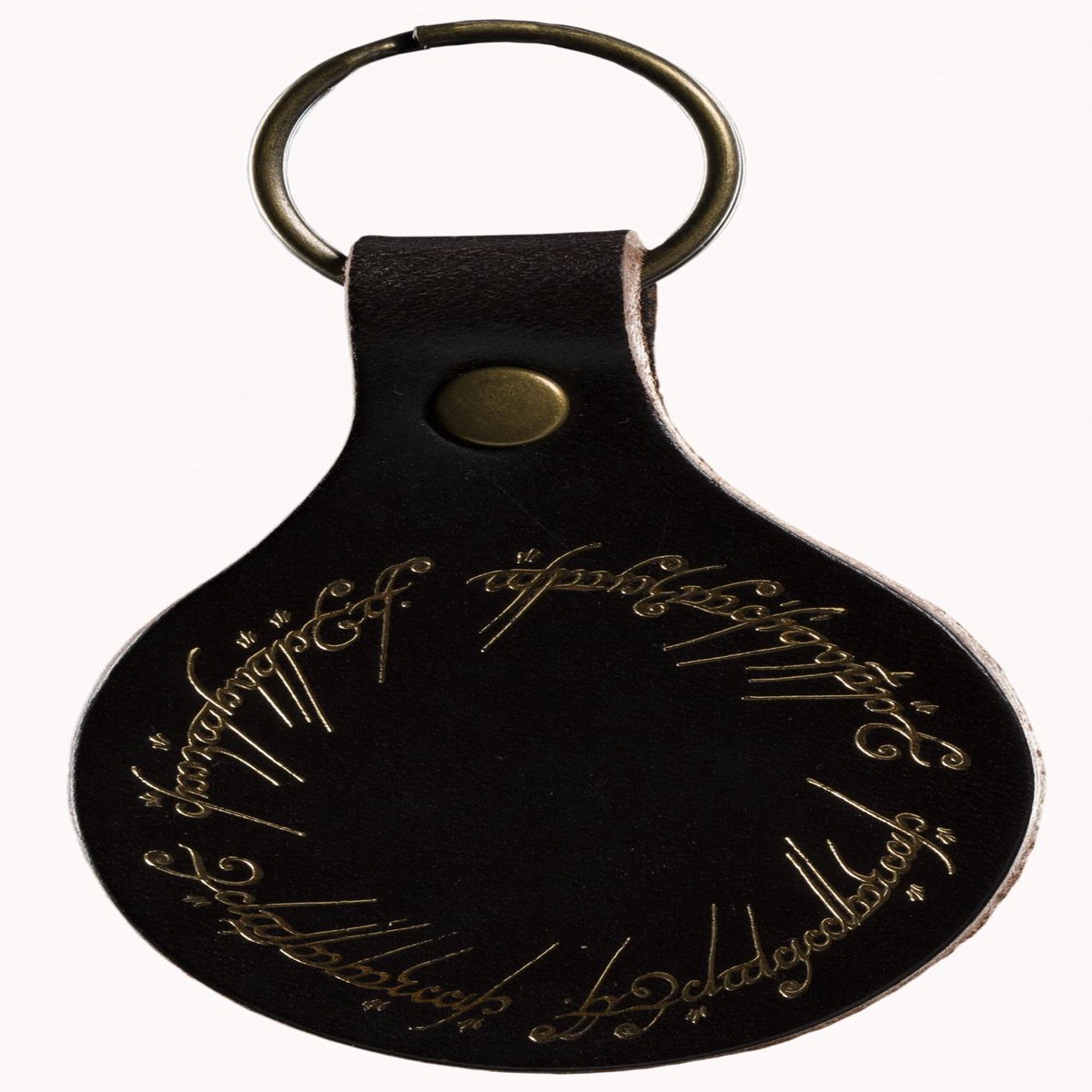 The Lord Of The Rings Leather Keyring One Ring Inscription