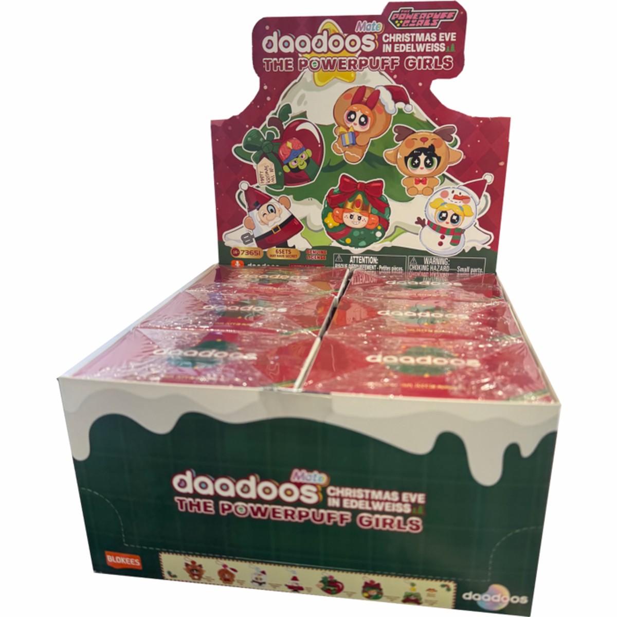 The Powerpuff Girls - Daadoos - Mate Series 01 - Christmas Eve In Snowflake Hollow Blokees Figures - 6 In 1 Blind Box Display