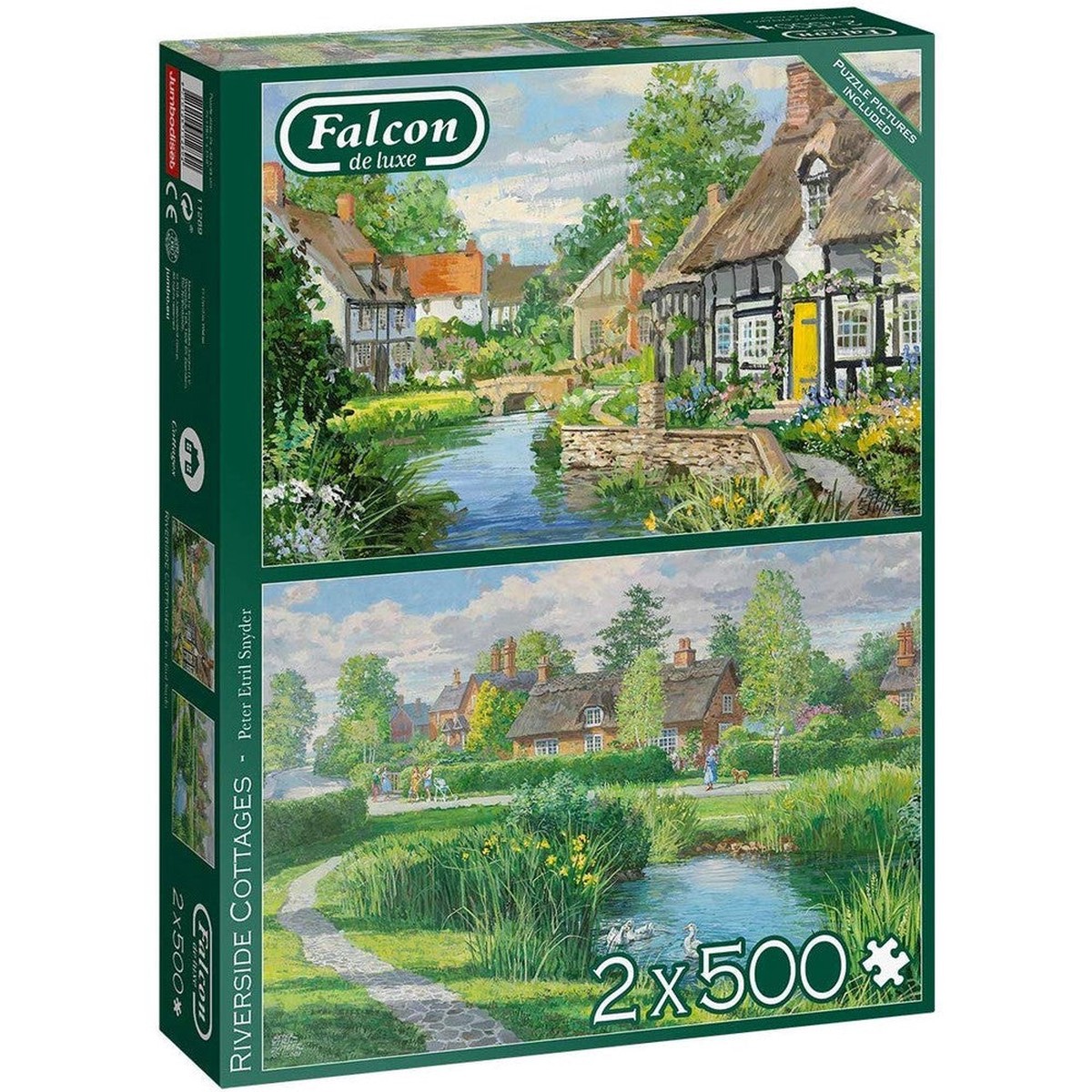Jumbo Riverside Cottages 2 x 500 Piece Puzzles