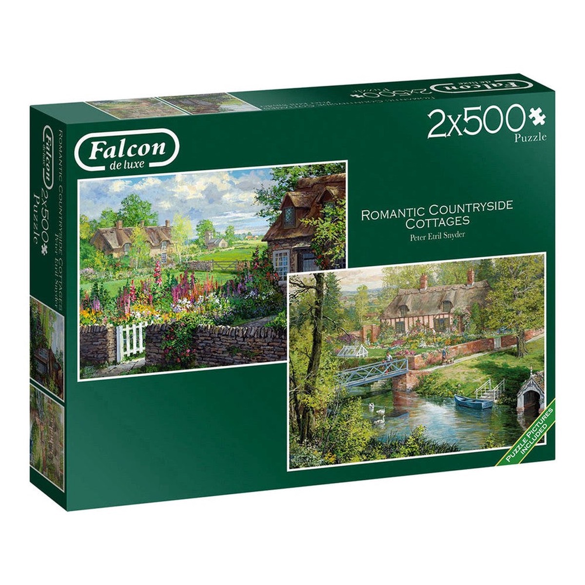 Jumbo Romantic Cottages 2 x 500 Piece Puzzles