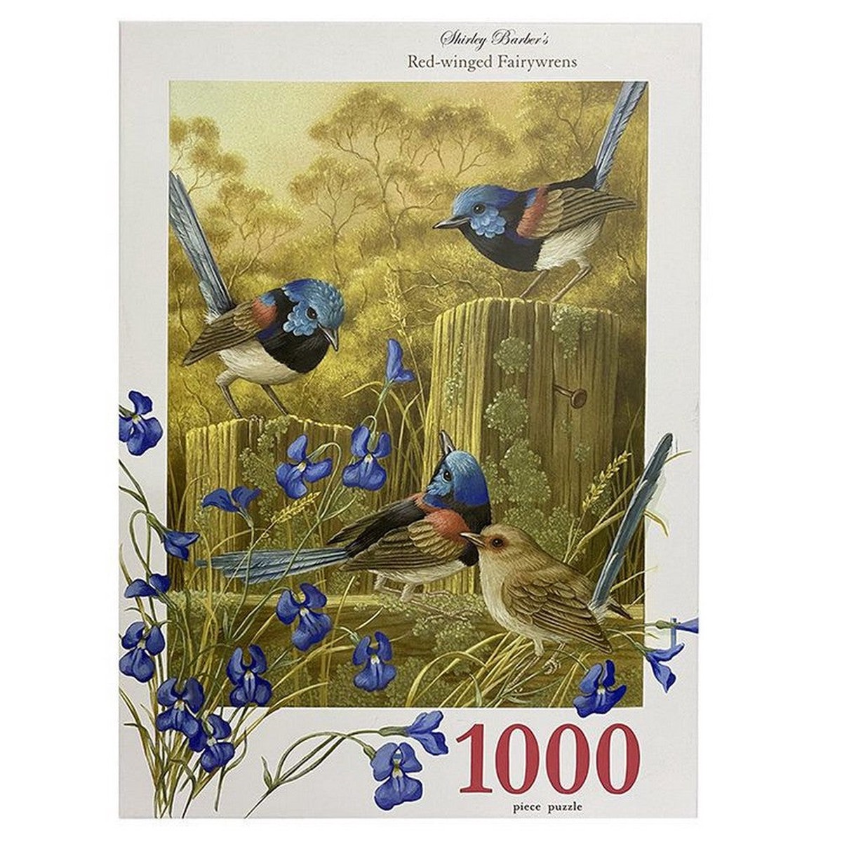 Red-Winged Fairy Wrens 1000 Piece Puzzle